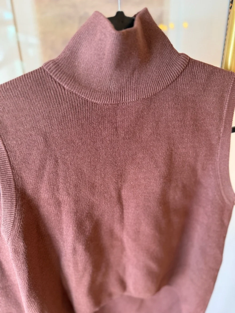 Sleeveless Knit Skirt Set in Dusty Mauve - Picture 2 of 6
